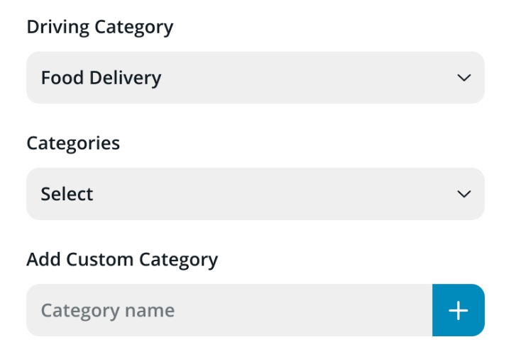 Categorization in Mileage Scout